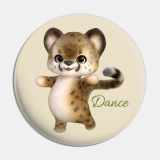 Little Cheetah cat Dancing Pin