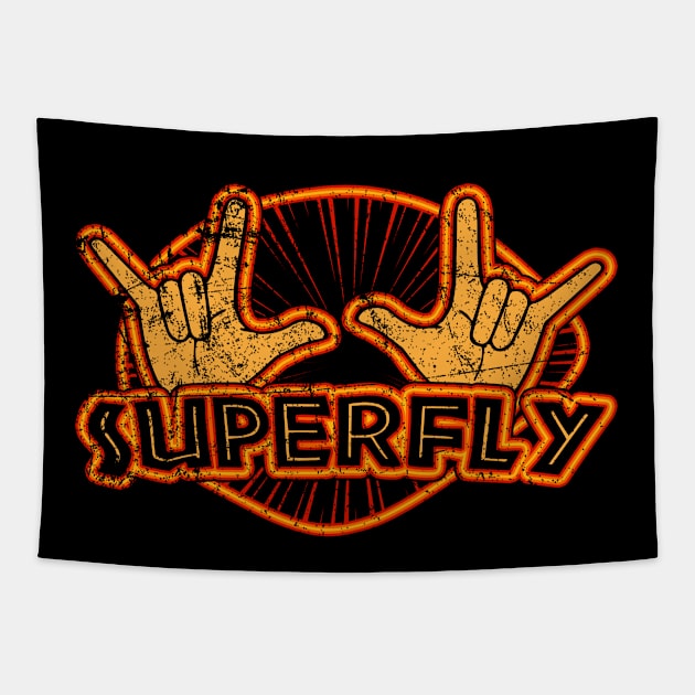 Superfly (distressed) Tapestry by Doc Multiverse Designs