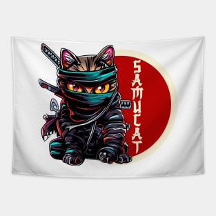 I'm not samurai I'm samucat Tapestry