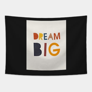 Dream big, Abstract, Mid century modern kids wall art, Nursery room Tapestry