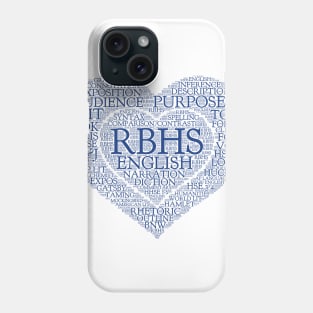 RBHS English Love Blue Text Phone Case