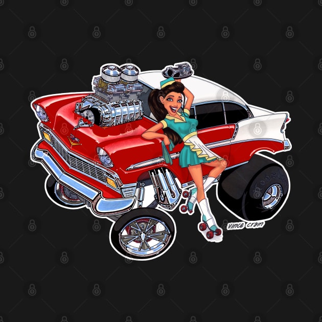 FAST FOOD red 1956 Chevy Bel Air by vincecrain
