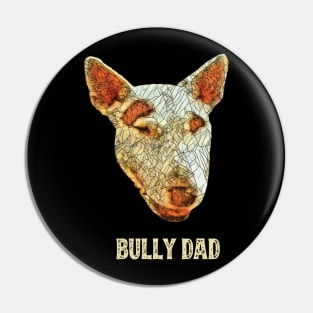 English Bull Terrier Dad Father's Day Gift Pin