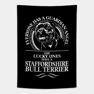 Staffordshire Bull Terrier Guardian Angel staffy saying Tapestry