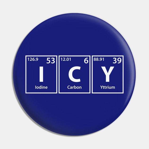 Icy (I-C-Y) Periodic Elements Spelling Pin by cerebrands