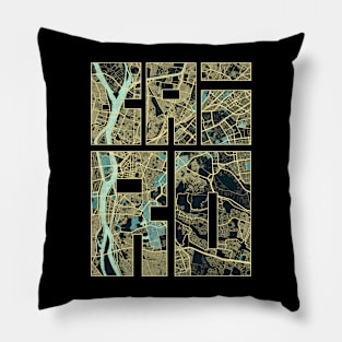 Cairo, Egypt City Map Typography - Summer Pillow