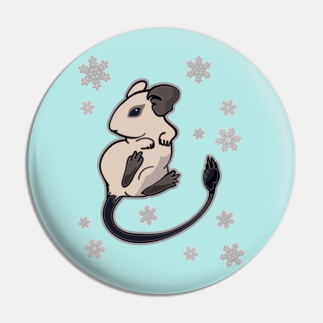 Degu Snowflakes Winter Pin by Mystical_Illusion