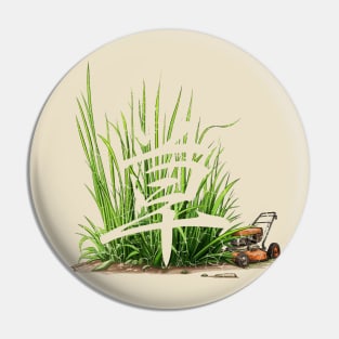 Lawnmower In Grass Pin