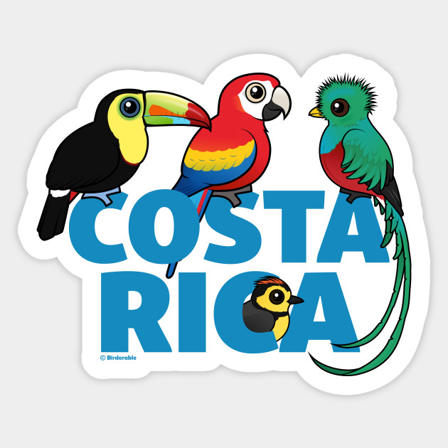 Birdorable Costa Rica Costa Rica Sticker TeePublic