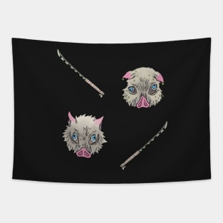 Boar with Swords Tapestry