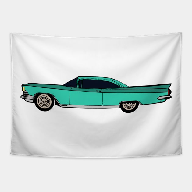 Car vintage green color Tapestry by ryanhdyt