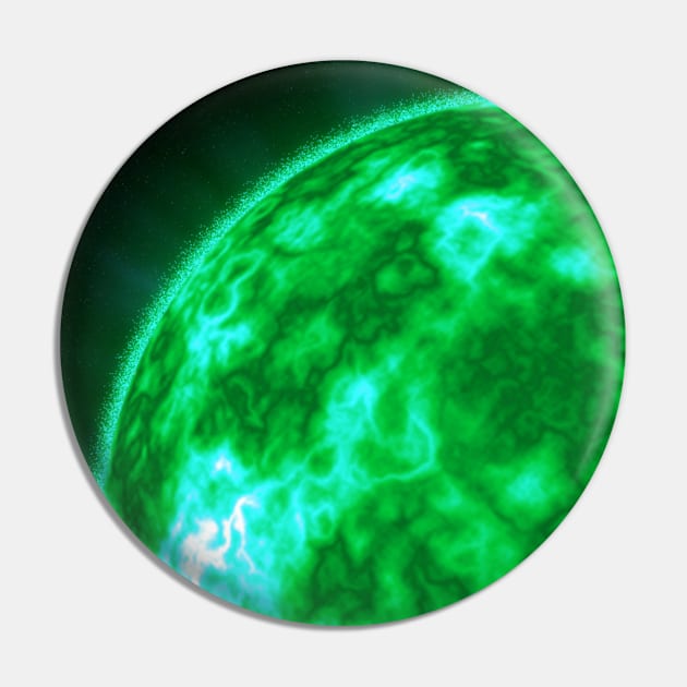 The Sun's Surface Close-Up - Green Pin by The Black Panther