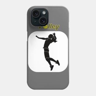 Silhouette of a woman playing volleyball Phone Case