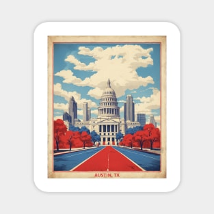 Austin Texas United States of America Tourism Vintage Poster Magnet