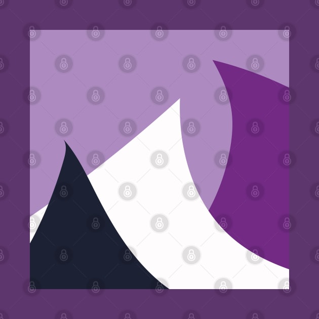 Violet Peak Mountains Vector Abstract Pattern by nelloryn