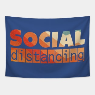 Social Distancing text Tapestry