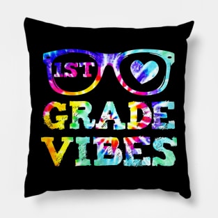 Back To School 1st Grade Vibes First Day Teacher Pillow