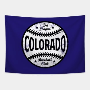 Colorado Retro Big League Baseball - Purple Tapestry