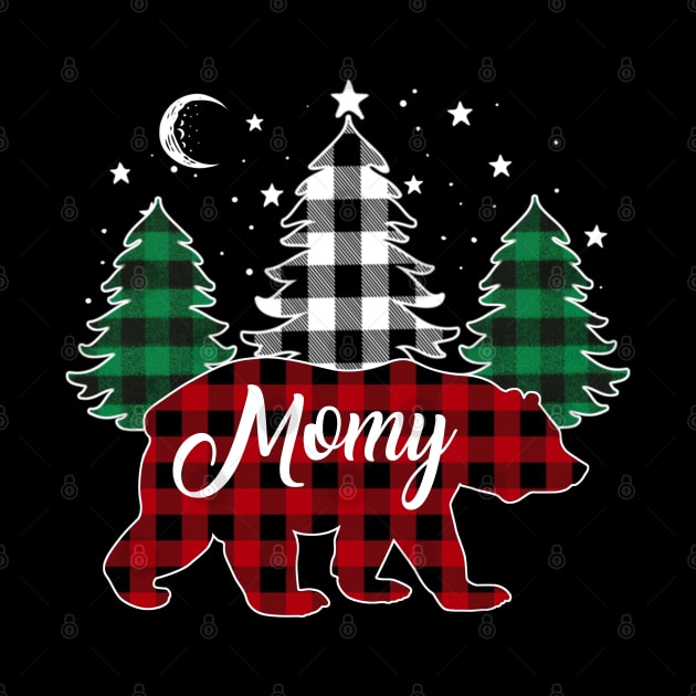 Momy Bear Buffalo Red Plaid Matching Family Christmas by Marang