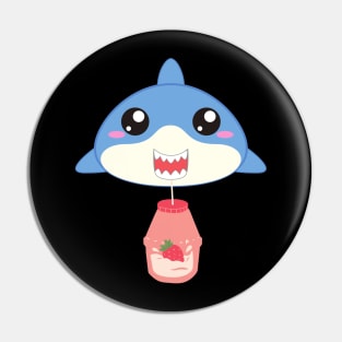 strawberry shark Pin