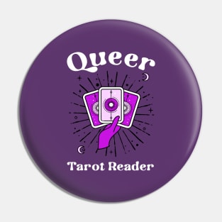 Queer Tarot Card Reader LGBTQ Pride Reading Pin