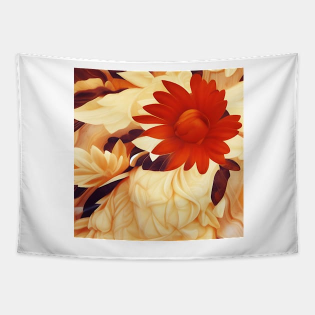 Autumn Floral Relief Tapestry by DANAROPER