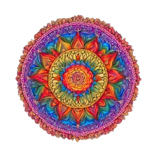 Beautiful mandala with LGBT colors T-Shirt