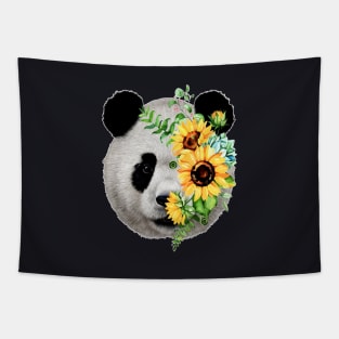 Panda Flower Lovely Cartoon Farm My Best Friend Daughter Tapestry