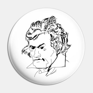 Ludwig Von Beethoven in Black Pin