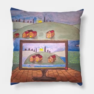 View - Nature and Technology Pillow