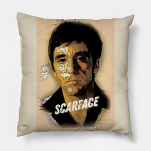 SCARFACE - Vintage Art Style Portrait Pillow