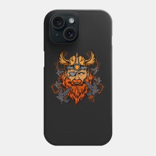 Odin the Norse Mythology Viking God & His Ravens Phone Case