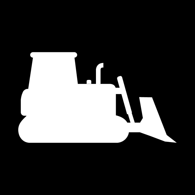 White Bulldozer Silhouette Design by samshirts