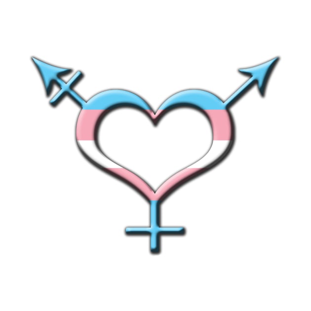 Heart-Shaped Transgender Pride Symbol by LiveLoudGraphics