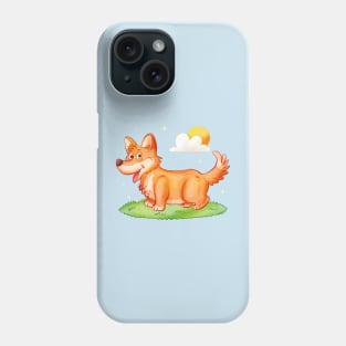 Hand Drawn Cartoon Corgi Phone Case