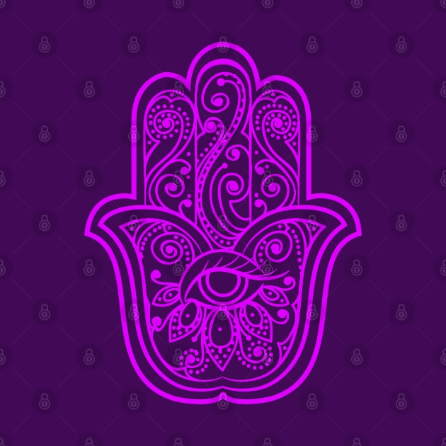 Hamsa Hand amulet. Hand of Fatima by CatCoconut-Art