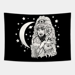 Fortune Teller Bearded Lady Tapestry