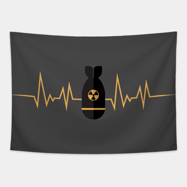 atomic bomb heartbeats Tapestry by KayBar27