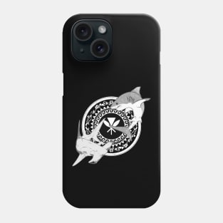 Kanaka Maoli Hammerhead Shark and White Shark Phone Case