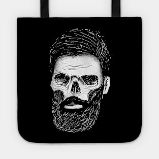 Skull with beard Tote