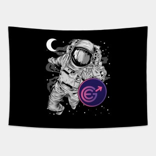 Astronaut Reaching Evergrow Crypto EGC Coin To The Moon Crypto Token Cryptocurrency Wallet Birthday Gift For Men Women Kids Tapestry