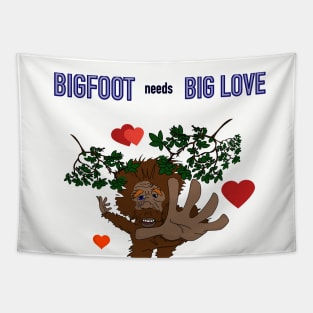 Bigfoot/ Yeti/ Sasquatch Valentine's Day Tapestry