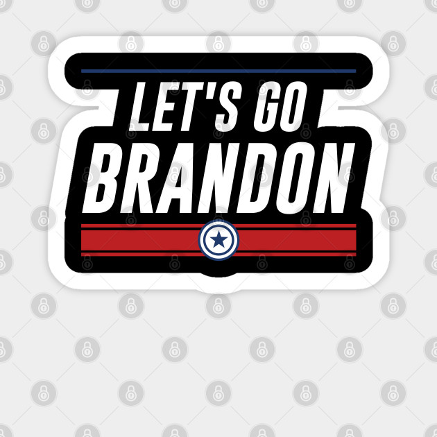 Funny Let's Go Brandon! Meme Retro Vintage US Flag - Lets Go Brandon Meme - Sticker