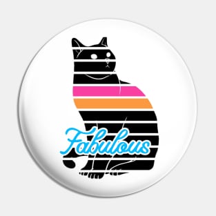 Black Cat Art Pin