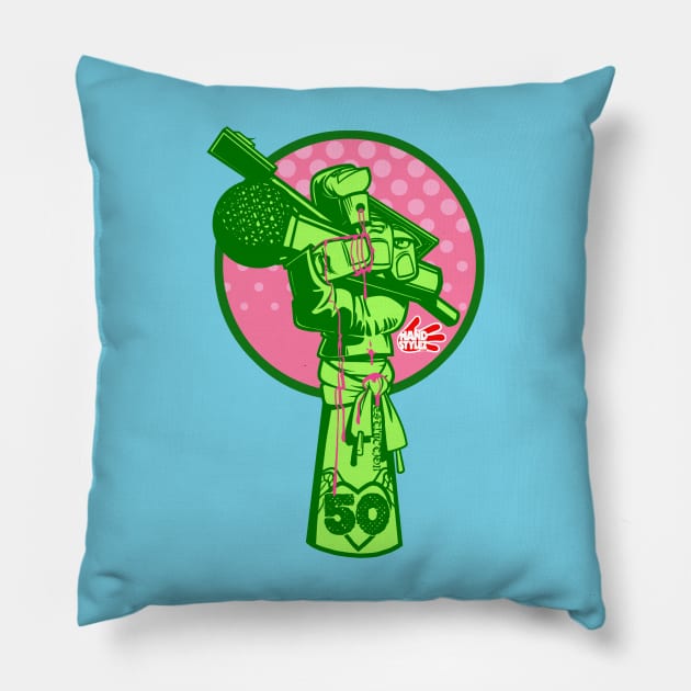 Hip Hop 50 th anniversary Pillow by Dedos The Nomad