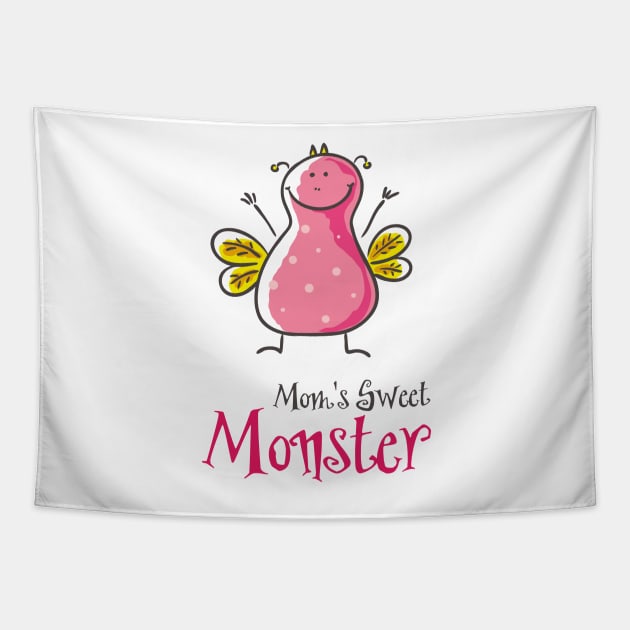 Mom's Sweet Monster Tapestry by tmtm