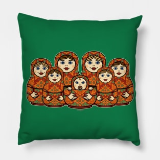 MATRYOSHKA DOLLS family by San Miguel Pillow