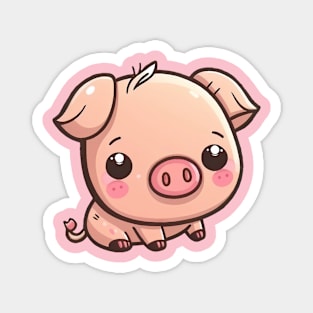 Adorable little baby pig Magnet