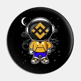 Hiphop Astronaut Binance BNB Coin To The Moon Crypto Token Cryptocurrency Wallet Birthday Gift For Men Women Kids Pin