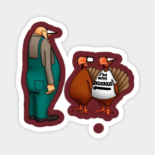 Funny Spectickles Thanksgiving Delicious Turkey Cartoon Humor Magnet